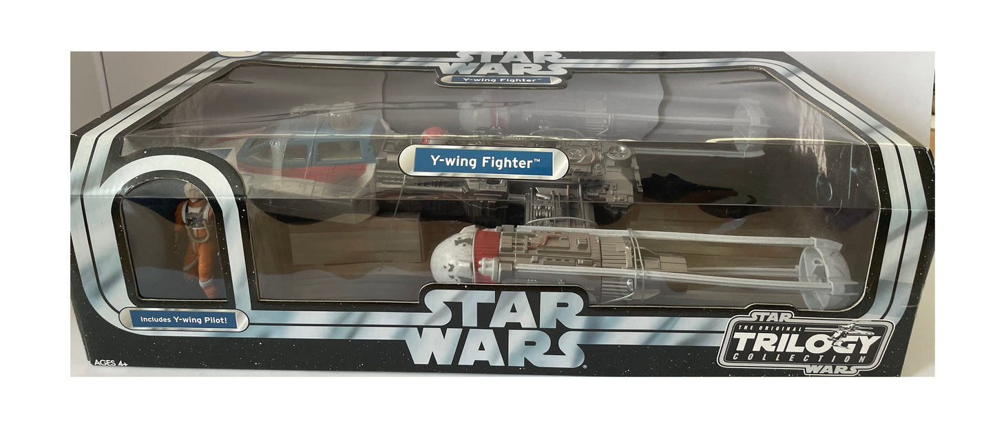 Vintage 2004 Star Wars The Original Trilogy Collection - Y-Wing Fighter Space Vehicle With Y-Wing Action Figure