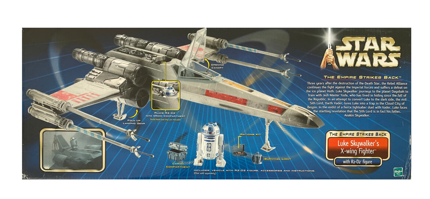 Vintage 2003 Star Wars The Saga Collection - The Empire Strikes Back Luke Skywalkers Red 5 X-Wing Fighter Space Vehicle With R2-D2 Action Figure