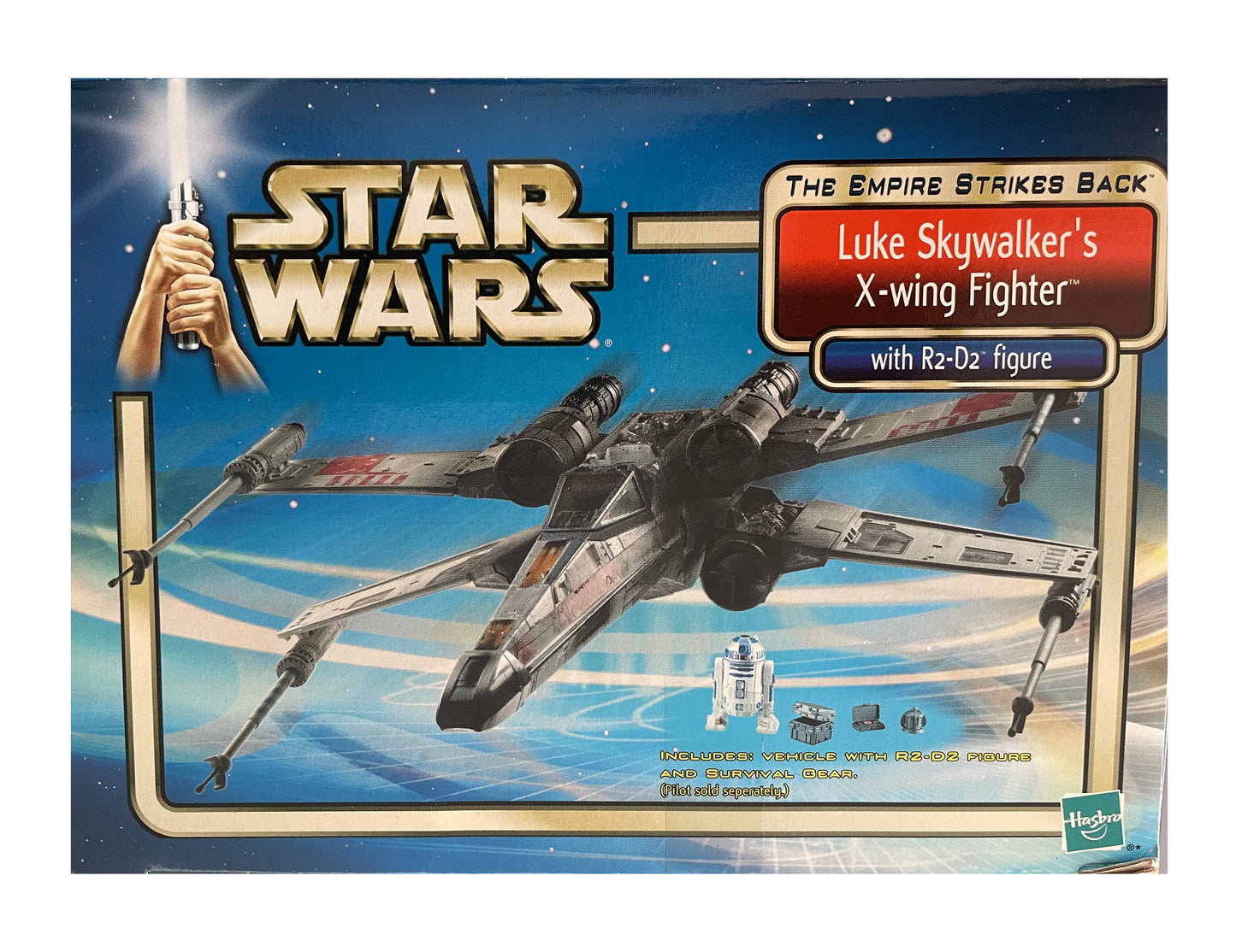 Vintage 2003 Star Wars The Saga Collection - The Empire Strikes Back Luke Skywalkers Red 5 X-Wing Fighter Space Vehicle With R2-D2 Action Figure