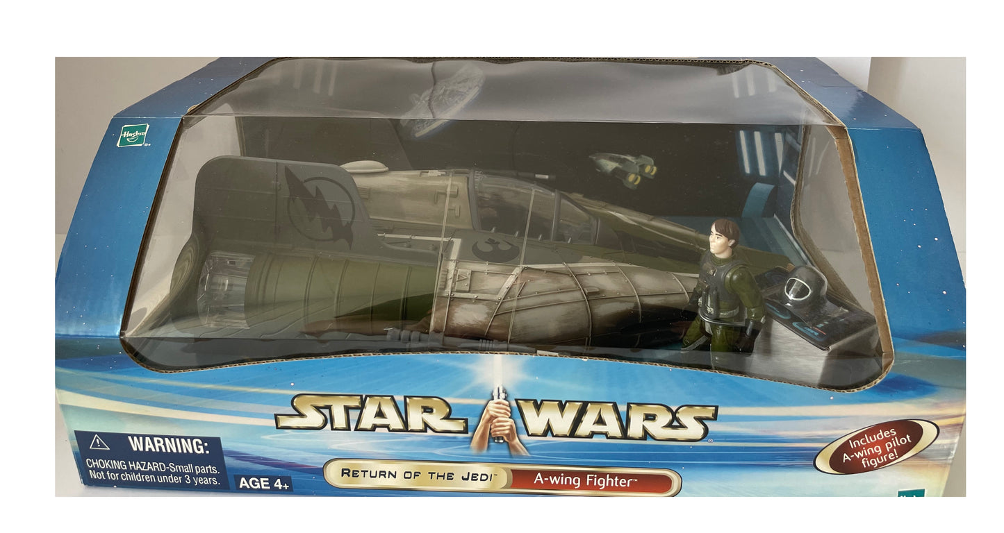 Vintage 2006 Star Wars The Saga Collection - Return Of The Jedi A-Wing Fighter Space Vehicle With Pilot Action Figure- Brand New Factory Sealed Shop Stock Room Find