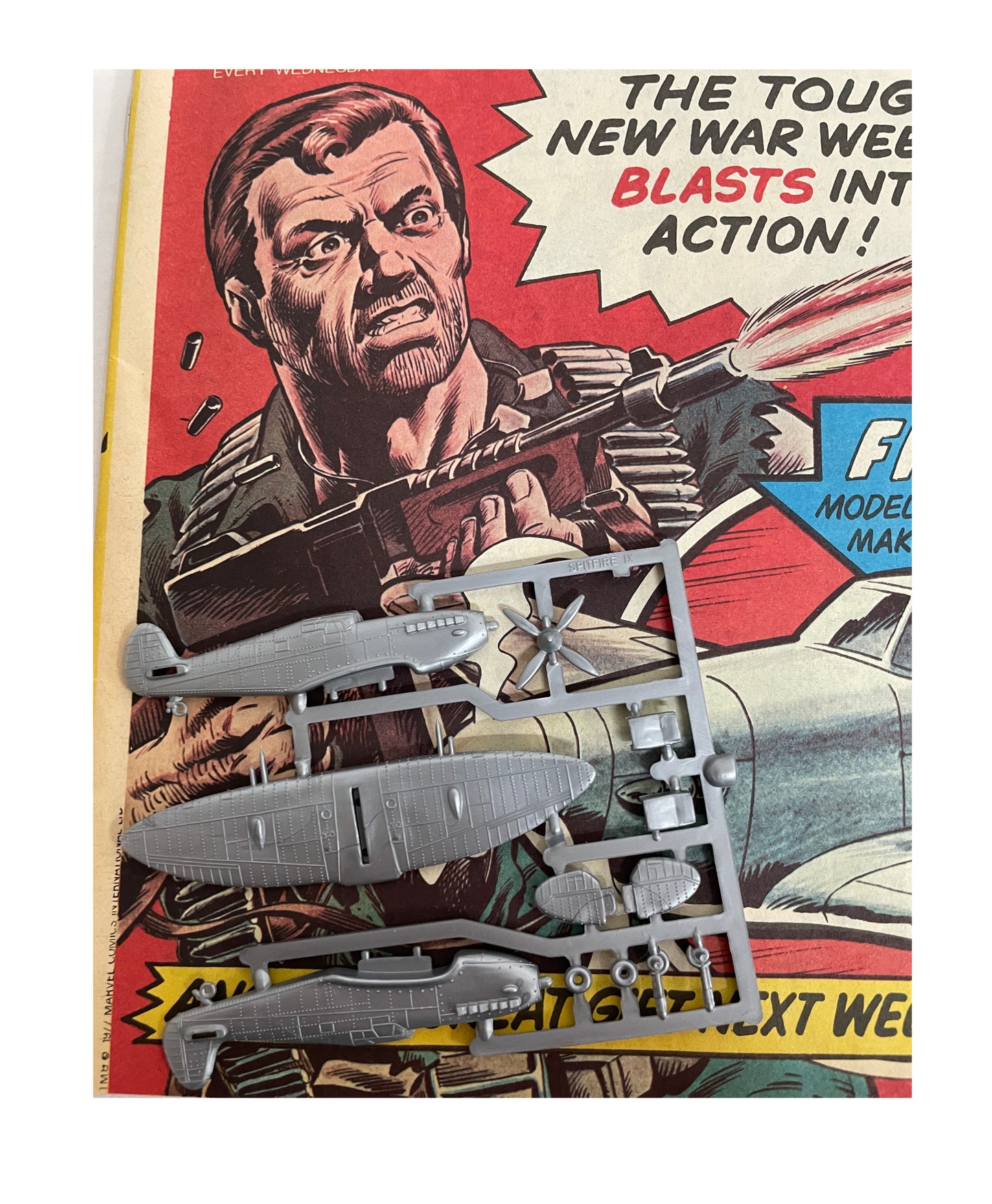 1977 Fury Weekly Comic Magazine Number 1 - Fantastic First Issue - With The Free Model War Plane To Make And Paint - March 16th 1977 - Former Shop Stock