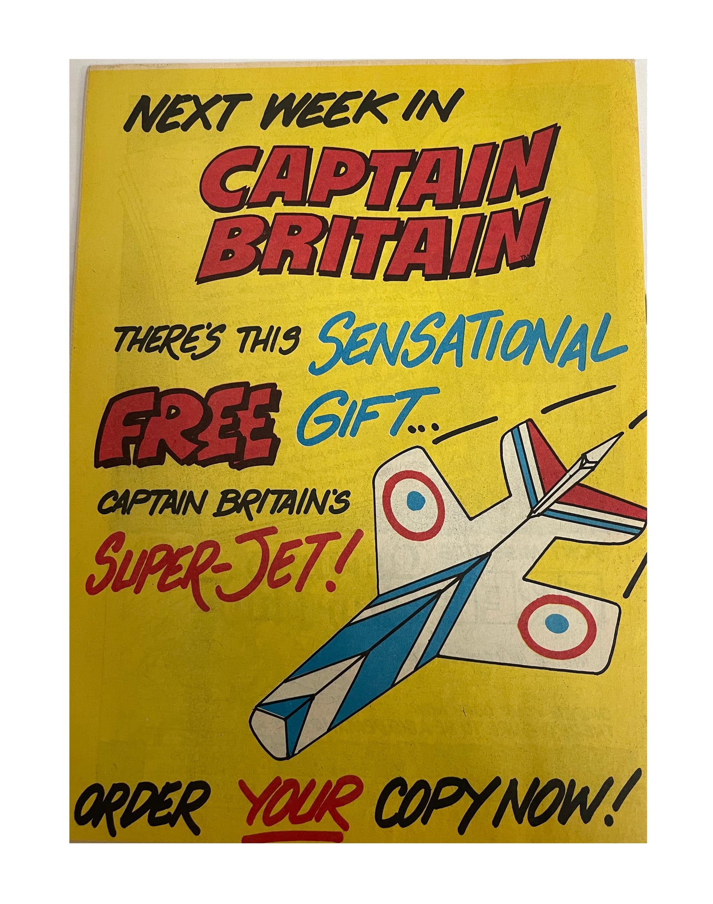 1977 Fury Weekly Comic Magazine Number 1 - Fantastic First Issue - With The Free Model War Plane To Make And Paint - March 16th 1977 - Former Shop Stock