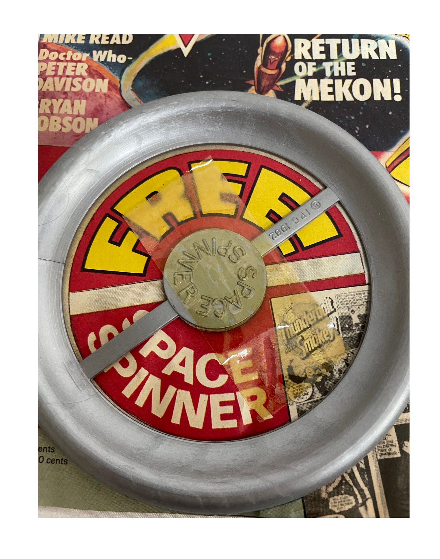 Vintage 1982 Eagle Comic Magazine Number 1 - Fantastic First Free Gift Issue - With Free Space Spinner - 27th March 1982 - Former Shop Stock
