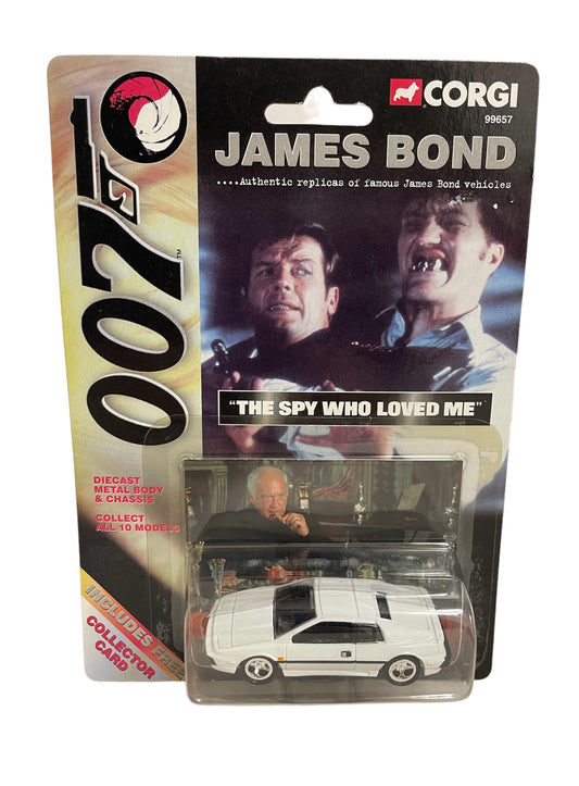 Vintage 1999 Corgi James Bond 007 - The Spy Who Loved Me - Lotus Esprit Turbo 1:65 Scale Die-Cast Vehicle Replica Number 99657 - Includes Free Collectors Card
