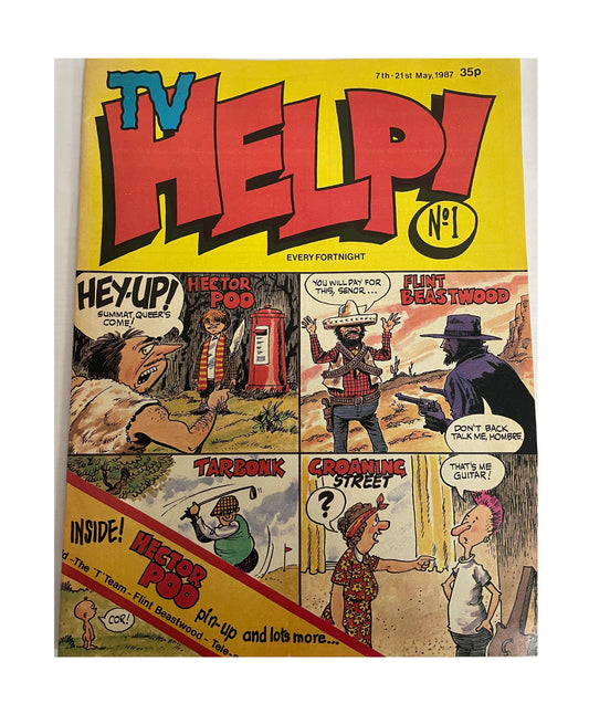 Vintage 1987 TV Help Fortnightly Comic Magazine Number 1 - Fantastic First Issue - With The Free Poster - 7th to 21st May 1987 - Former Shop Stock