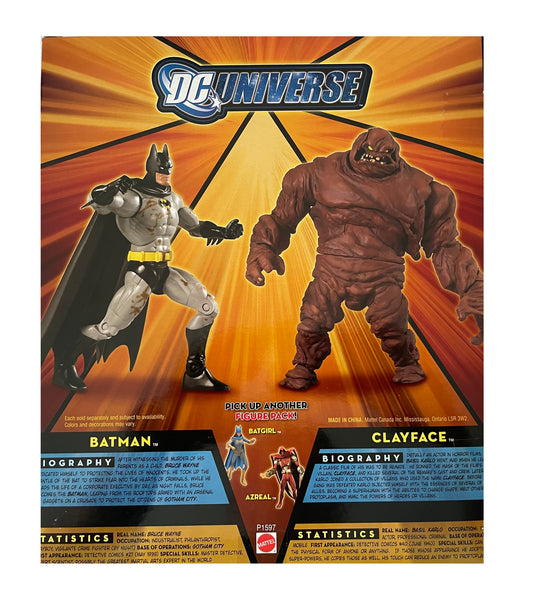 Vintage 2008 DC Universe - The Fists Of Clay Figure Pack - Clayface Vs Batman Action Figure 2 Pack