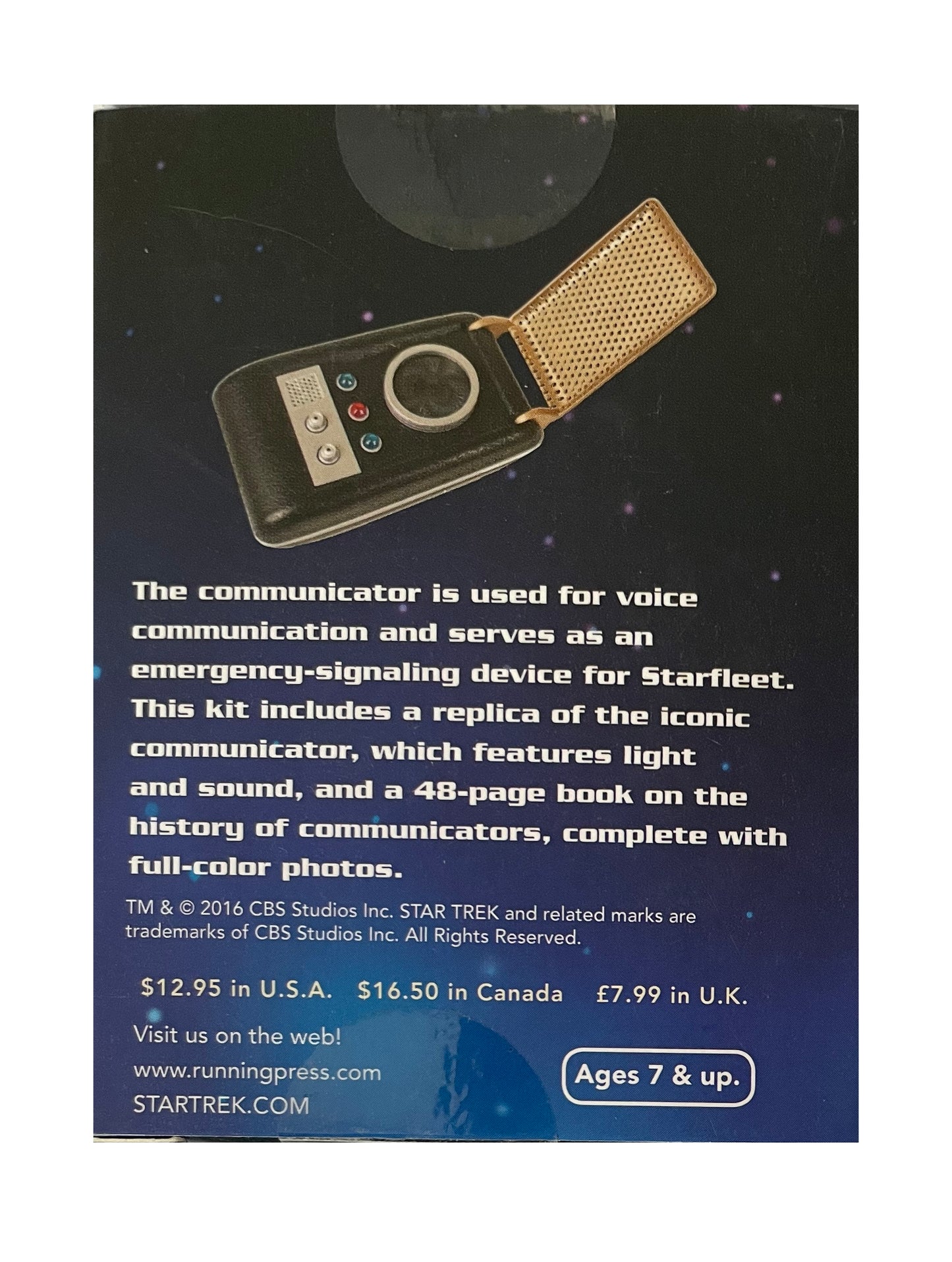 Star Trek Running Press The Original Series Light And Sound Communicator & Book Set - Brand New Factory Sealed - Ex Shop Stock