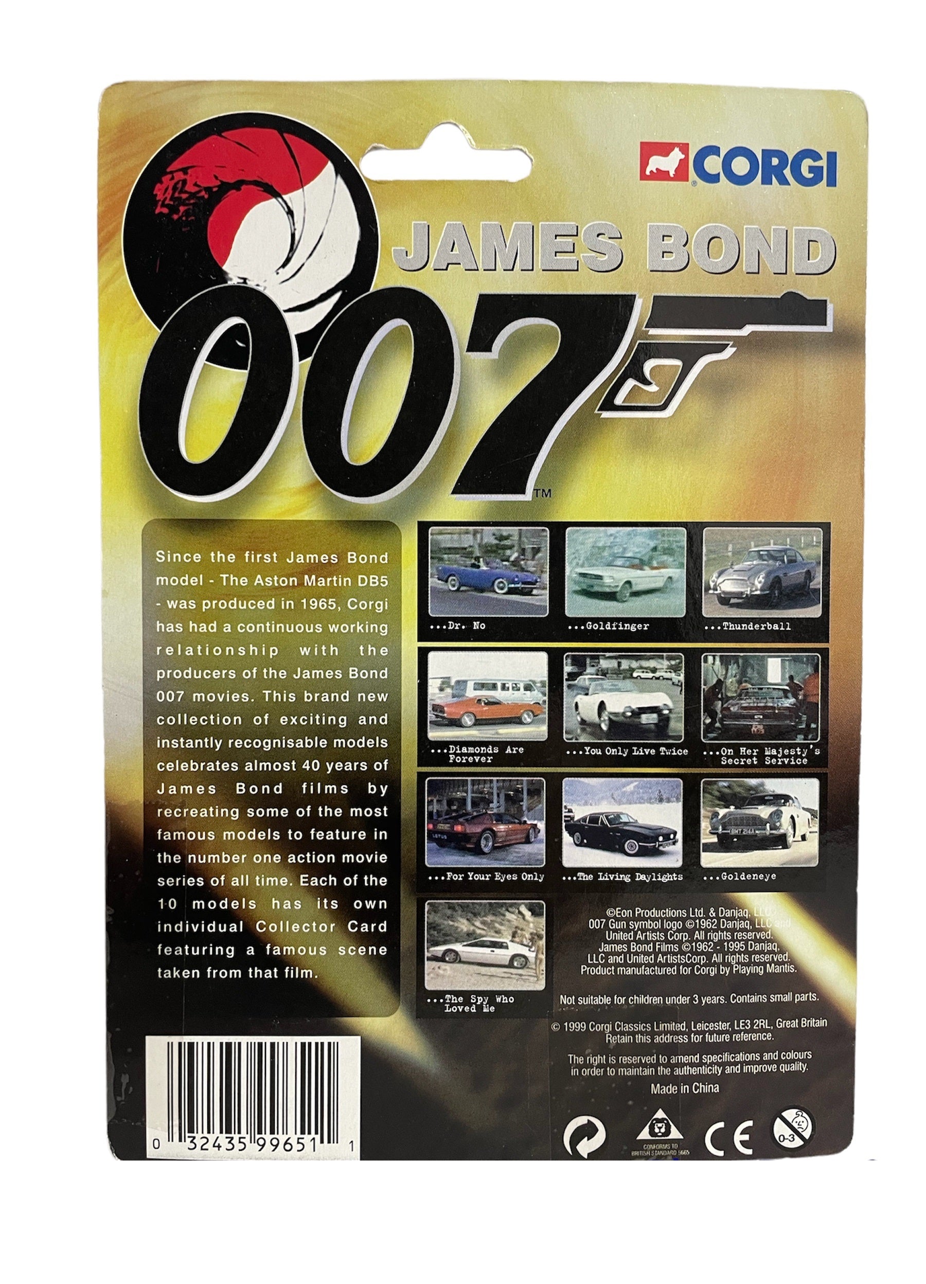 Vintage 1999 Corgi James Bond 007 Dr. No - Sunbeam Alpine 1:65