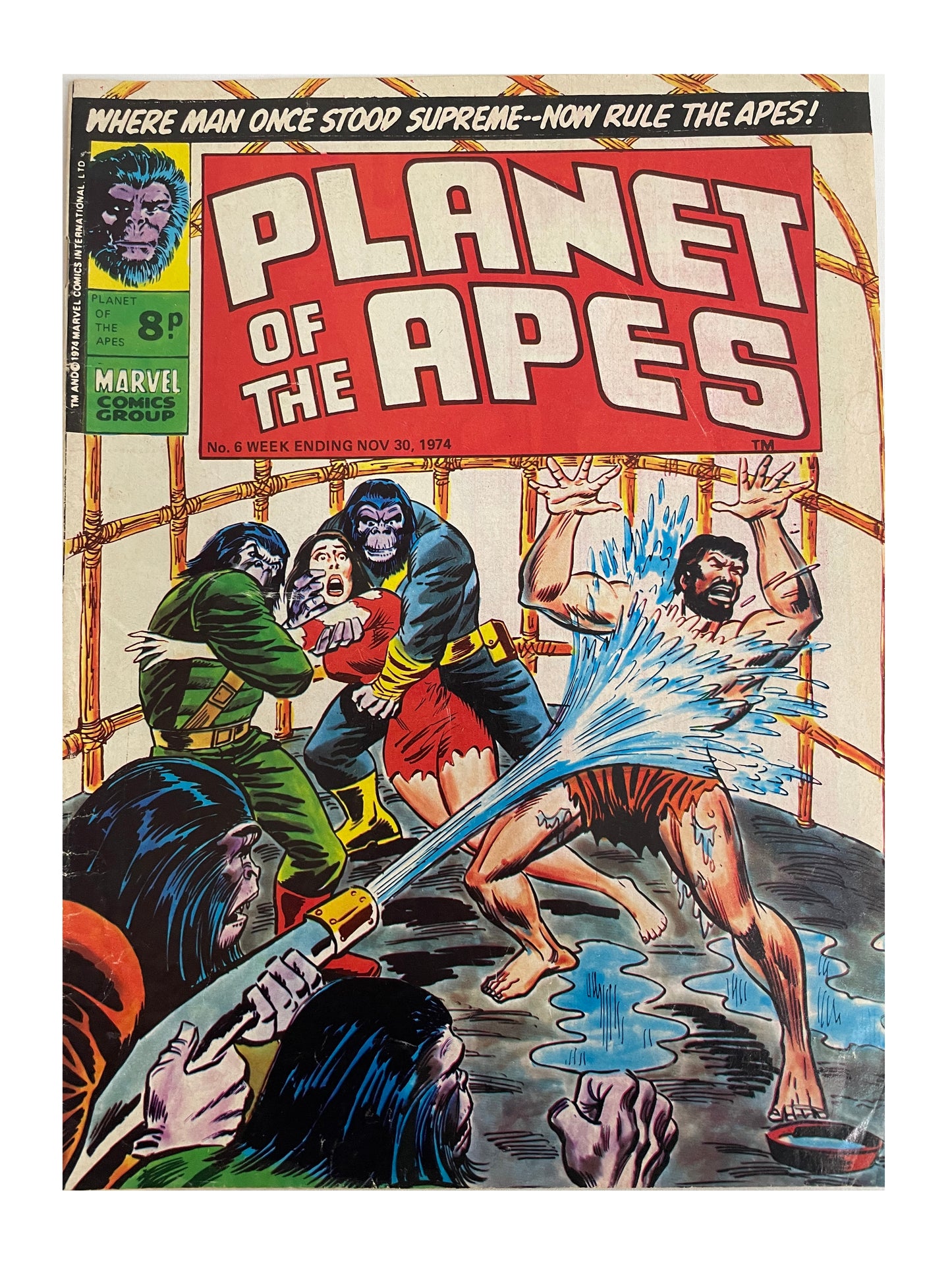 1974 Marvels Comics - Planet Of The Apes Comic Issue No. 6 - November 30th 1974