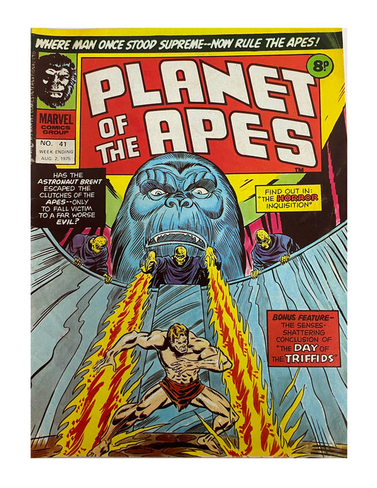 Vintage 1975 Marvels Comics - Planet Of The Apes Comic Issue No. 41 - August 2nd 1975 - Former Shop Stock