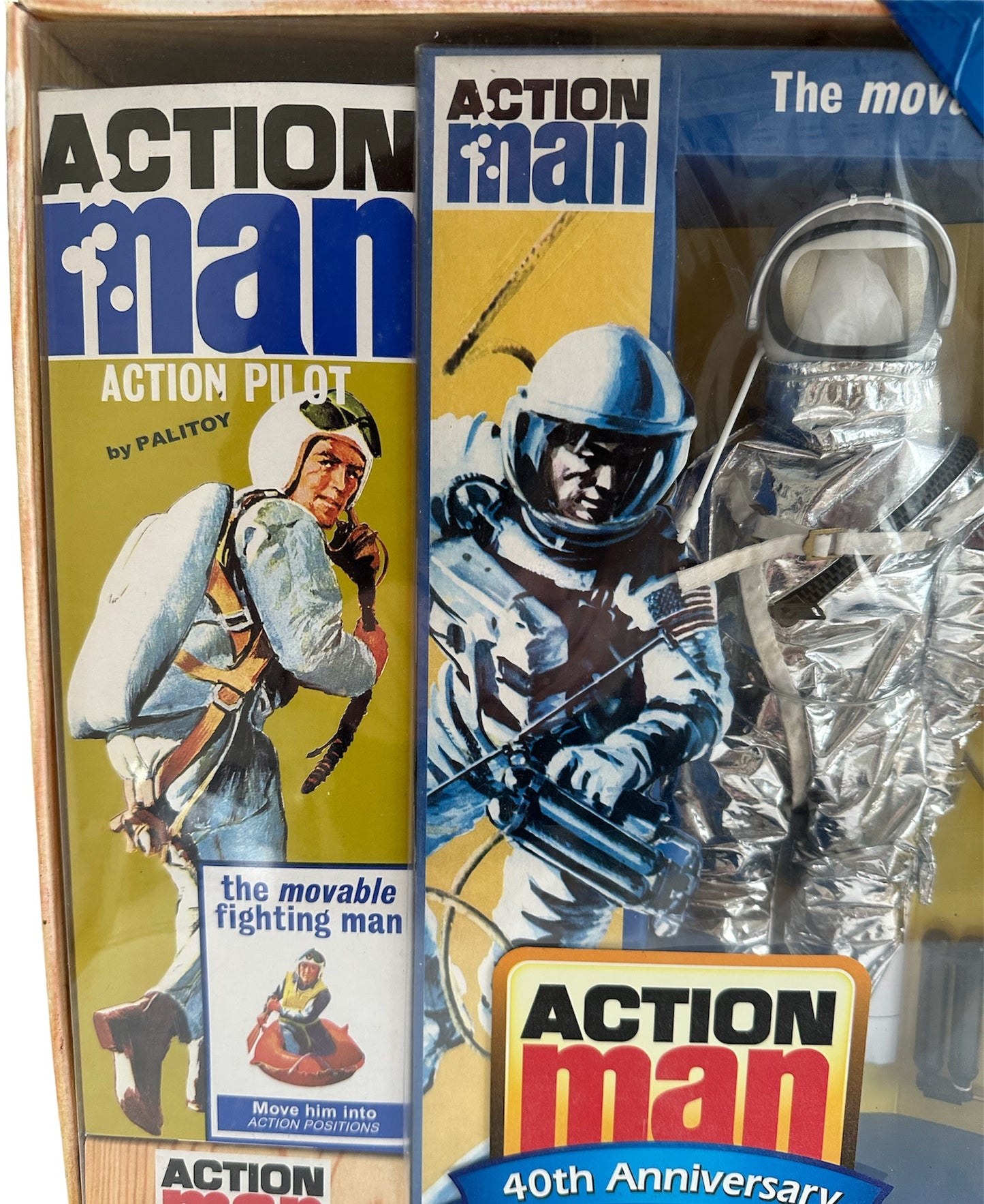 Action Man 40th Anniversary Vintage Nostalgic Collection Action Pilot Plus The Astronaut Space Suit & Equipment Set Factory Sealed Shop Stock Room Findctory Sealed Shop Stock Room Find