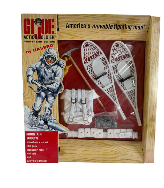 Vintage GI Action Man Joe Soldier 40th Anniversary Edition - America's Movable Fighting Man - Mountain Troops Accessories Set - Brand New Factory Sealed Shop Stock Room Find