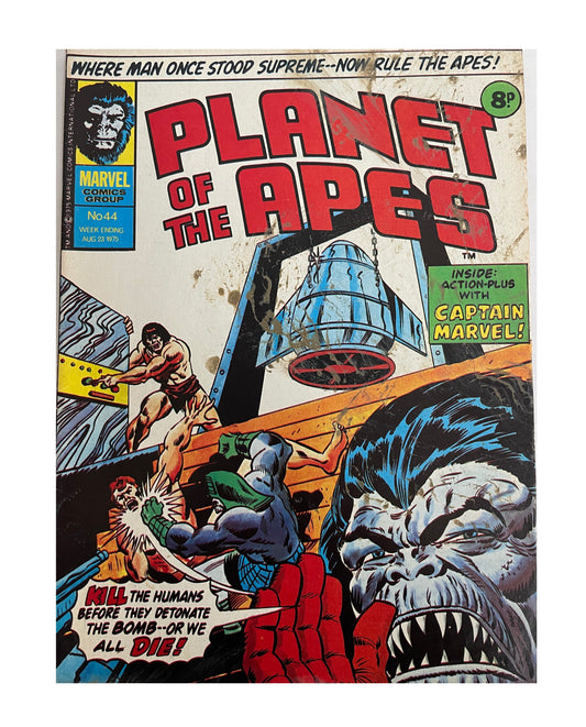 Vintage 1975 Marvels Comics - Planet Of The Apes Comic Issue No. 44 - August 23rd 1975 - Former Shop Stock