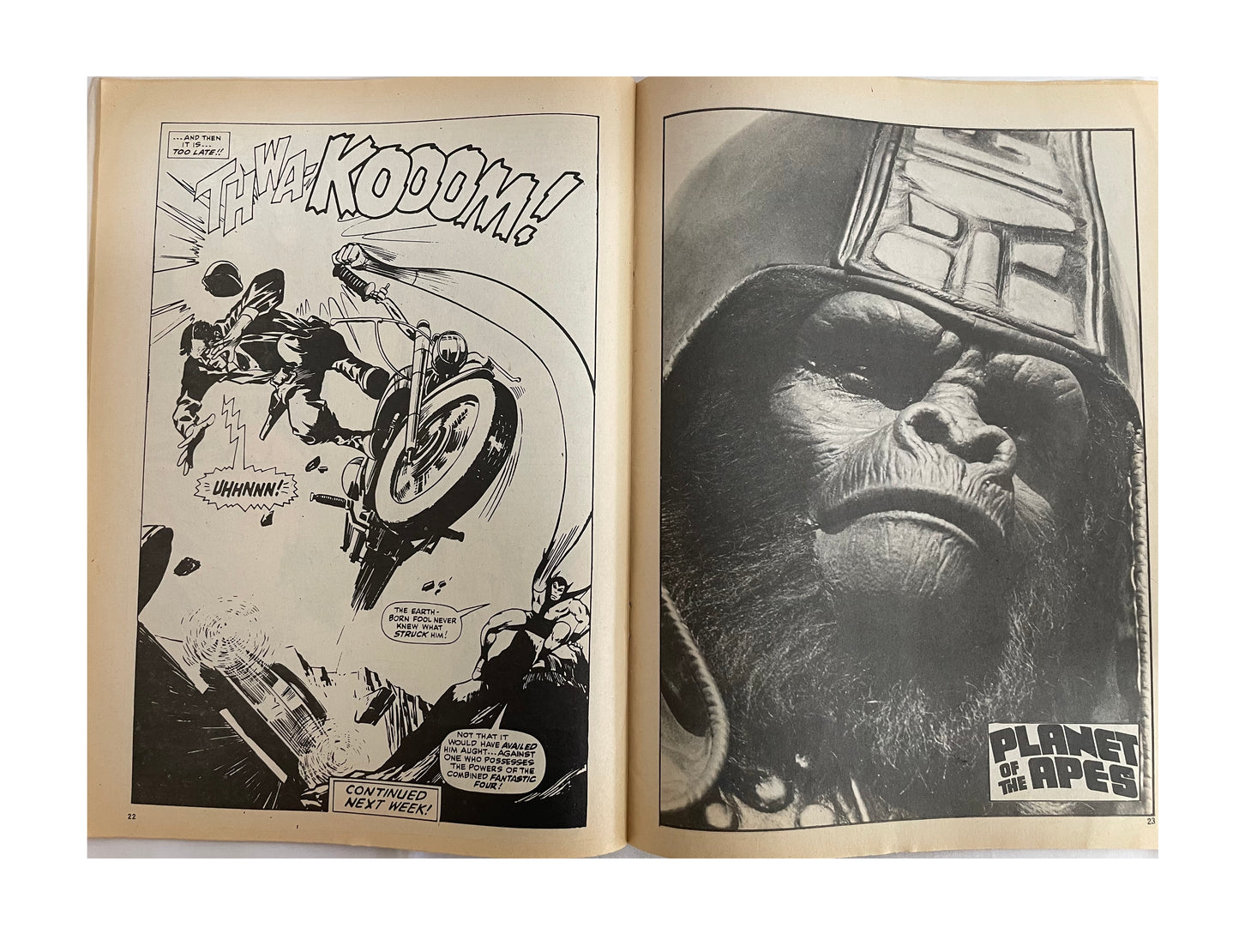 Vintage 1975 Marvels Comics - Planet Of The Apes Comic Issue No. 47 - September 13th 1975