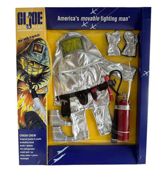 Vintage GI Action Man Joe Pilot 40th Anniversary Edition - America's Movable Fighting Man - Crash Crew Uniform Outfit And Accessories - Brand New Factory Sealed Shop Stock Room Find
