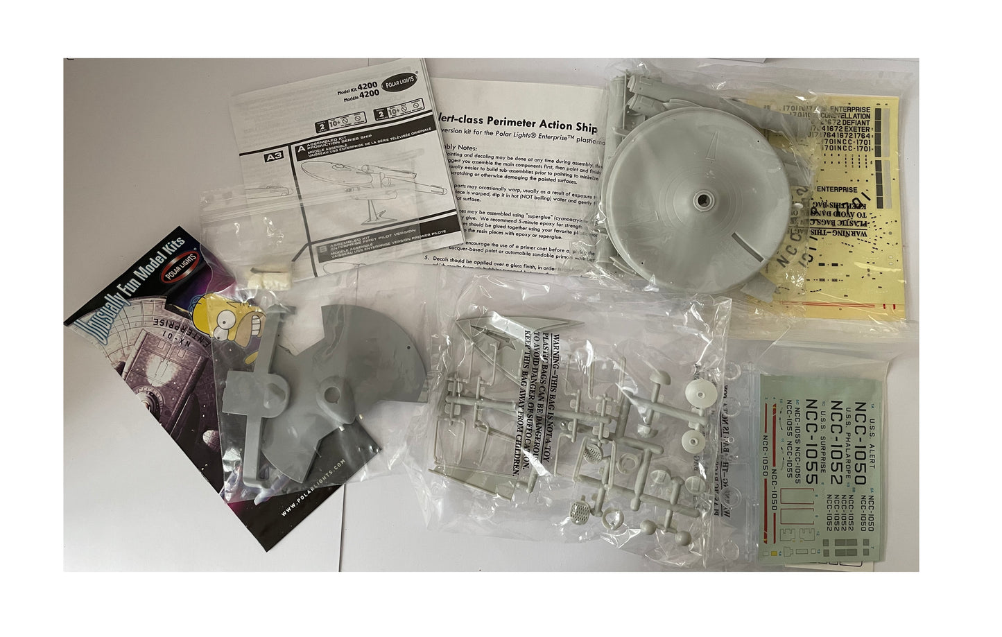 Vintage 2006 Star Starship Modeler Trek Kit Factory - USS Enterprise Model Kit And Perimeter Action Ship Conversion Kit - Mint Condition And Factory Sealed