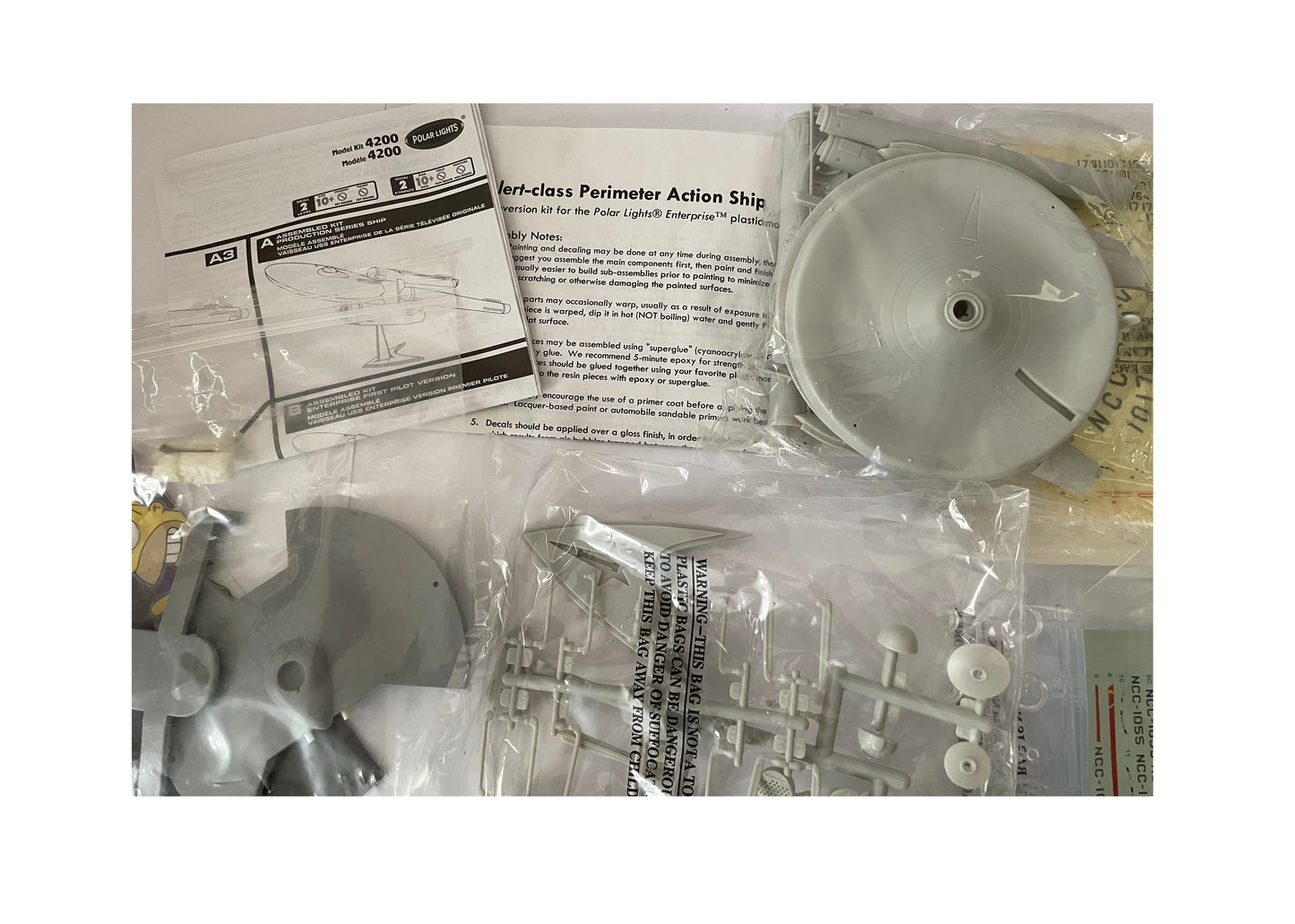 Vintage 2006 Star Starship Modeler Trek Kit Factory - USS Enterprise Model Kit And Perimeter Action Ship Conversion Kit - Mint Condition And Factory Sealed