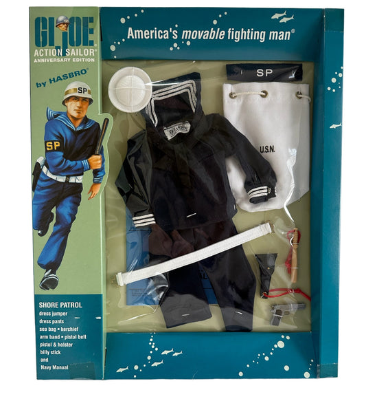 Vintage GI Action Man Joe Sailor 40th Anniversary Edition - America's Movable Fighting Man - Shore Patrol Uniform Outfit And Accessories - Brand New Factory Sealed Shop Stock Room Find