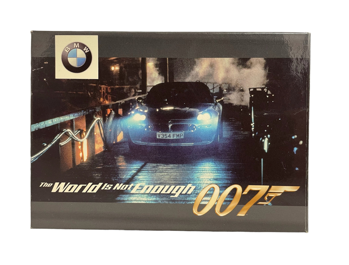 Vintage 1999 James 007 Bond The World Is Not Enough - Collectors Model - BM Z8 1:43 Scale Die-Cast W Car Vehicle Replica Model 1999 Edition On Fold Open Display Plinth