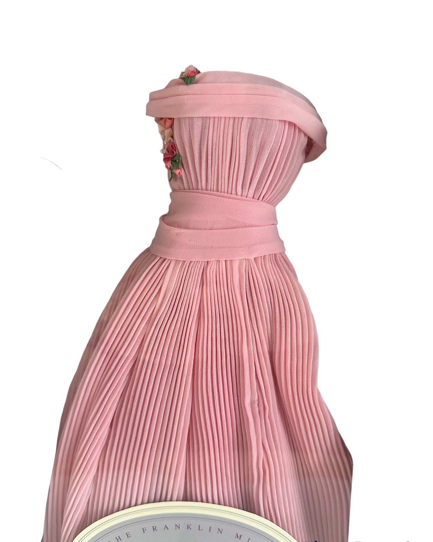 Vintage 2004 Franklin Elizabeth Mint Taylor Portrait Doll Wardrobe Collection Pink Dress With Hairpiece, Shoes and Earrings - Shop Stock Room Find