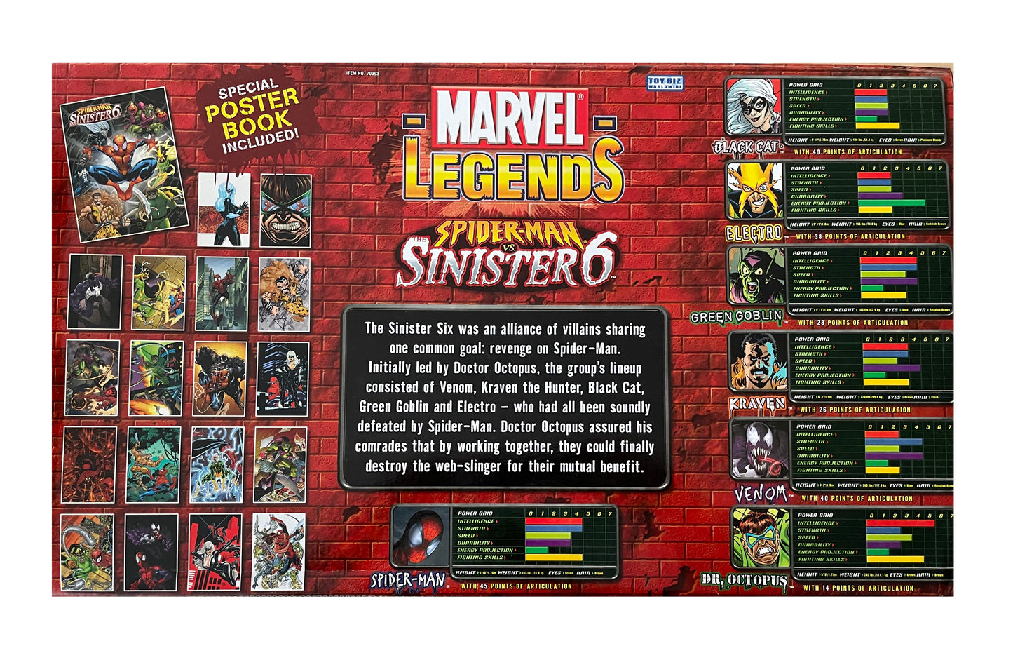 Vintage 2004 Marvel Legends Spiderman Vs The Sinister 6 - 7 Action Figur Set