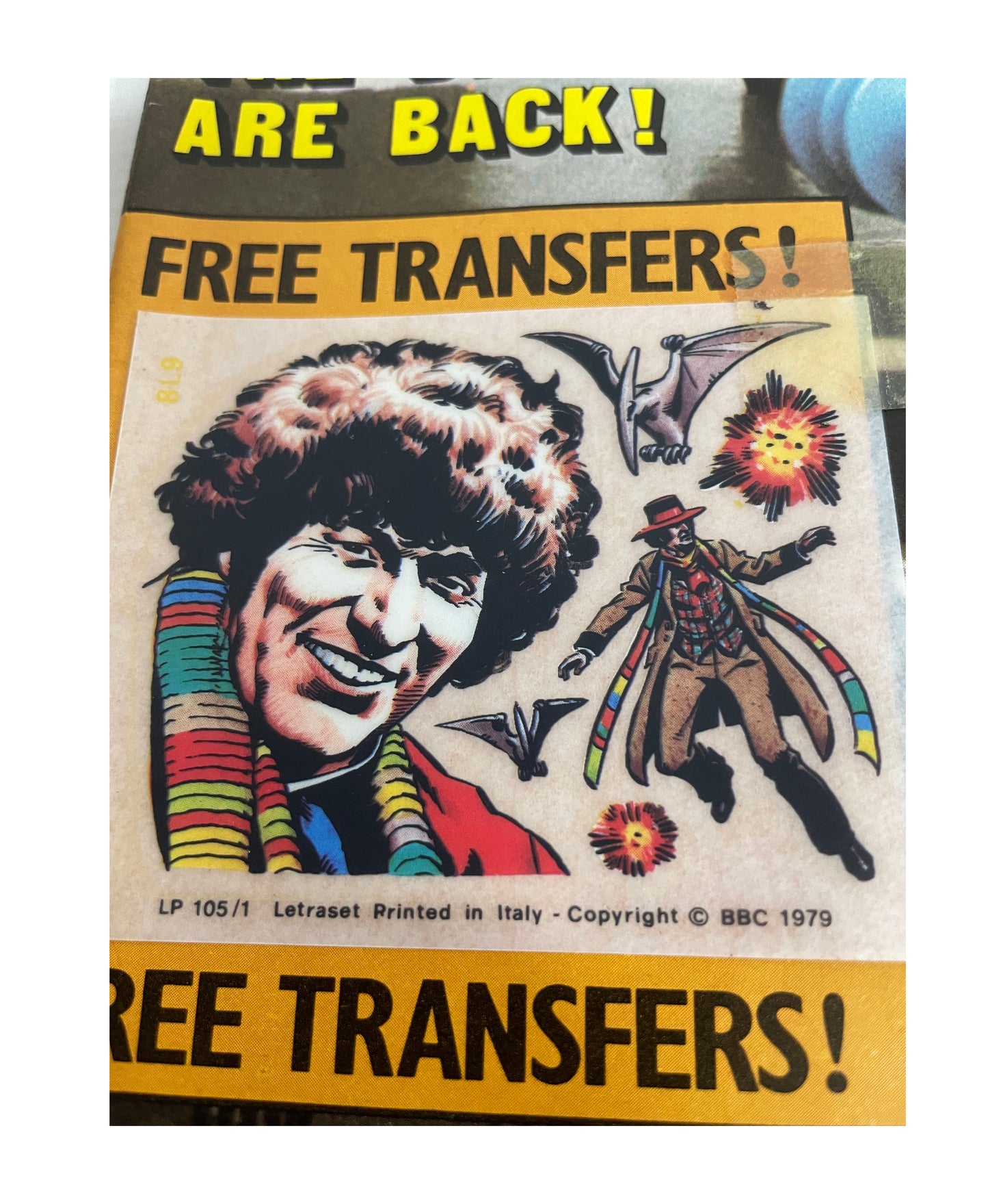 Vintage 1979 Doctor Who Weekly Comic Magazine Number 1 - The Fantastic First Issue - With The Free Transfers - Oct 17th 1979 - Former Shop Stock