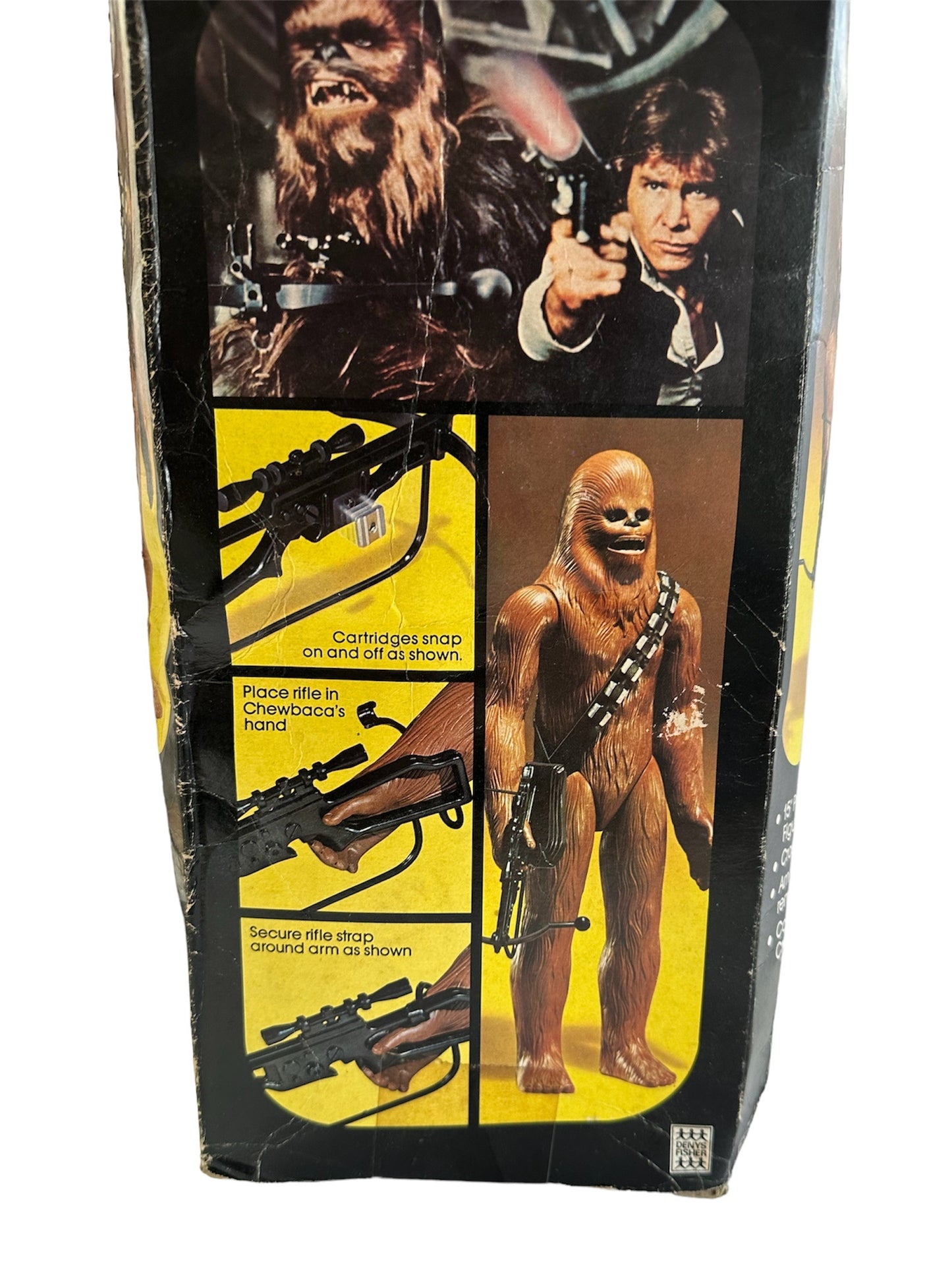 Vintage Denys Fisher 1977 Star A New Hope Wars Chewbacca Large Size Action Figure 15 Inch Tall Complete With Ammunition Belt And Cross Bow Laser Rifle - Very Good Condition In The Original Box