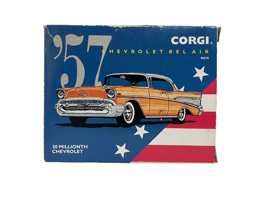 Vintage 1992 Corgi 57 Chevrolet Bel Air 1/43 Scale Die-Cast Model Vehicle No. 96570 - Mint In Box