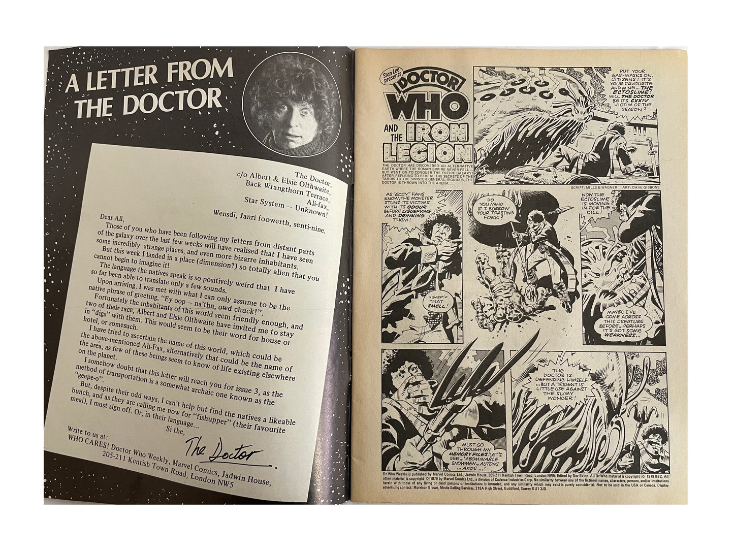 1979 Doctor Dr Who Weekly Comic Magazine Number 3 - Thrilling Third Issue - With The Free Transfers - Oct 31st 1979