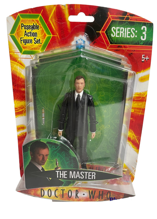 Vintage 2007 Doctor Who Series 3 The Master Highly Detailed Posable Action Figure - Brand New Factory Sealed Shop Stock Room Find