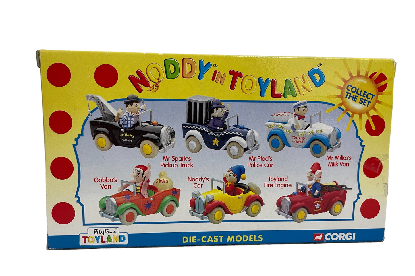 Vintage 2001 Corgi Noddy In Toyland Noddys Car Die-Cast Model With Noddy Figure