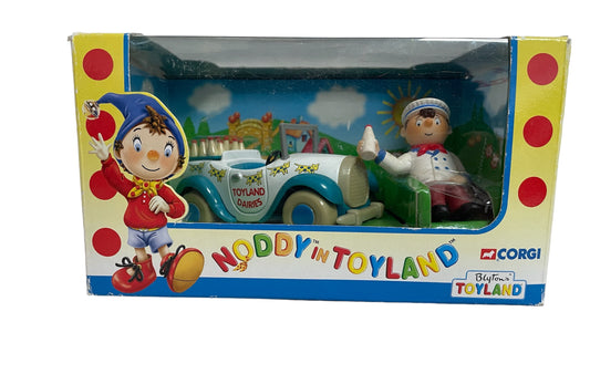 Vintage 2001 Corgi Noddy In Toyland - Mr Milkos Milk Van Die-Cast Model With Mr Milko Figure