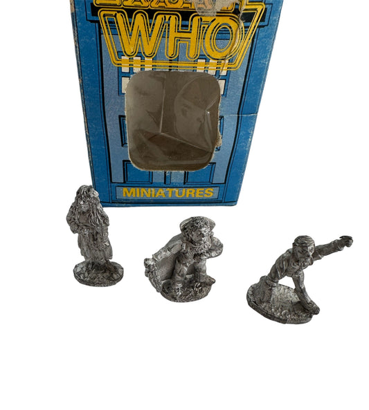 Vintage FASA Corp 1986 Doctor Dr Who Citadel Miniatures Metal Figures No. 9510 - Player Characters The Time Lords Set 2 - Set Of 3 Figures - In The Original Box - Shop Stock Room Find