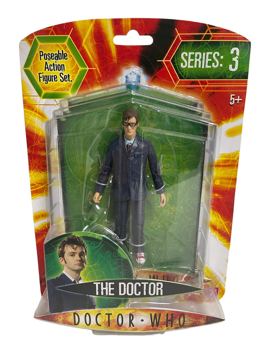 Vintage 2007 Dr Doctor Who Series 3 The 10th Doxtor In Blue Suit Highly Detailed Poseable Action Figure
