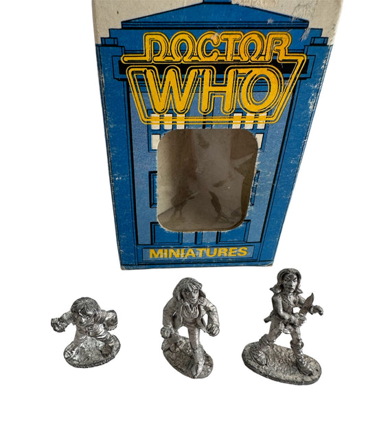 Vintage FASA Corp 1996 Doctor Dr Who Citadel Miniatures 9502 - Companions Set No. 1 - Includes Adric, Leela And Sarah Jane Smith - In The Original Box - Shop Stock Room Find