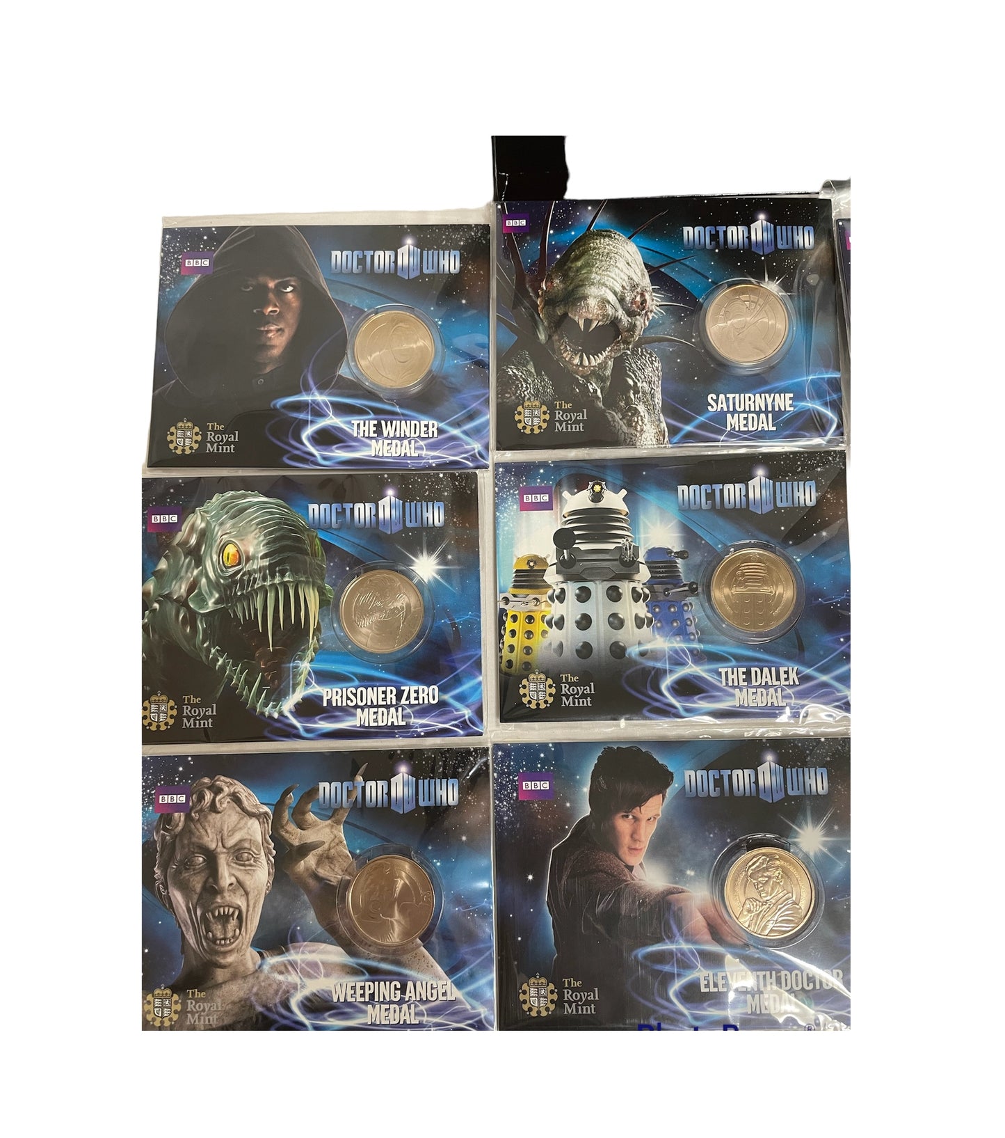 Vintage 2010 The Royal Mint Dr Who The Eleventh Doctor Collectable Series Exclusive 12 x Medals In Presentation Box - Ultra Ultra Rare