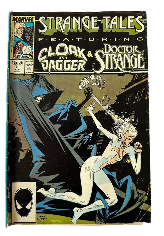 Vintage 1987 Marvels - Strange Tales Comic Issue Number 8 - Featuring Cloak And Dagger & Doctor Strange - Good Condition Vintage Comic