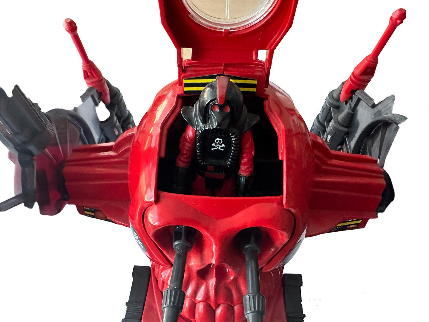 Vintage 1983 Palitoy Action Man Action Force Red Shadows Roboskull Action Vehicle With Red Wolf Action Figure - Fantastic Condition