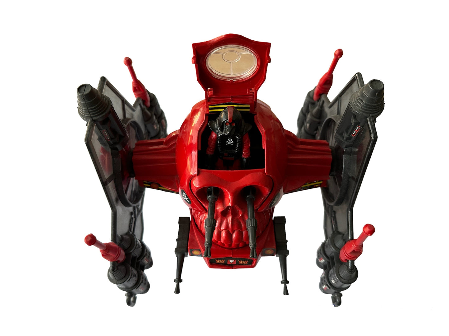Vintage 1983 Palitoy Action Man Action Force Red Shadows Roboskull Action Vehicle With Red Wolf Action Figure - Fantastic Condition