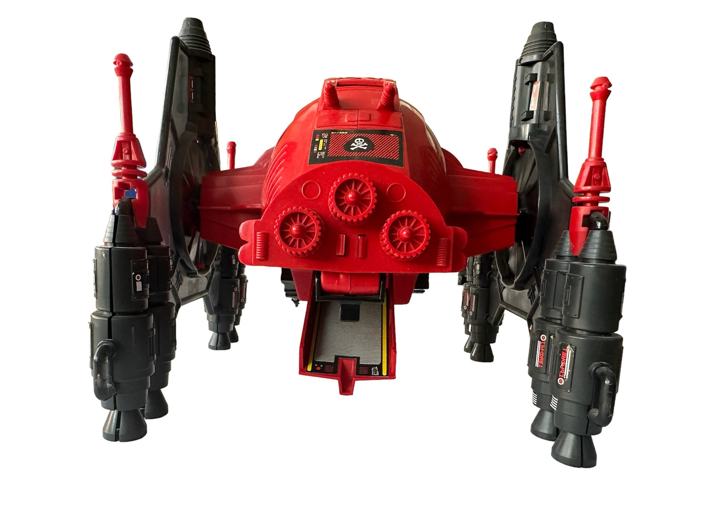 Vintage 1983 Palitoy Action Man Action Force Red Shadows Roboskull Action Vehicle With Red Wolf Action Figure - Fantastic Condition