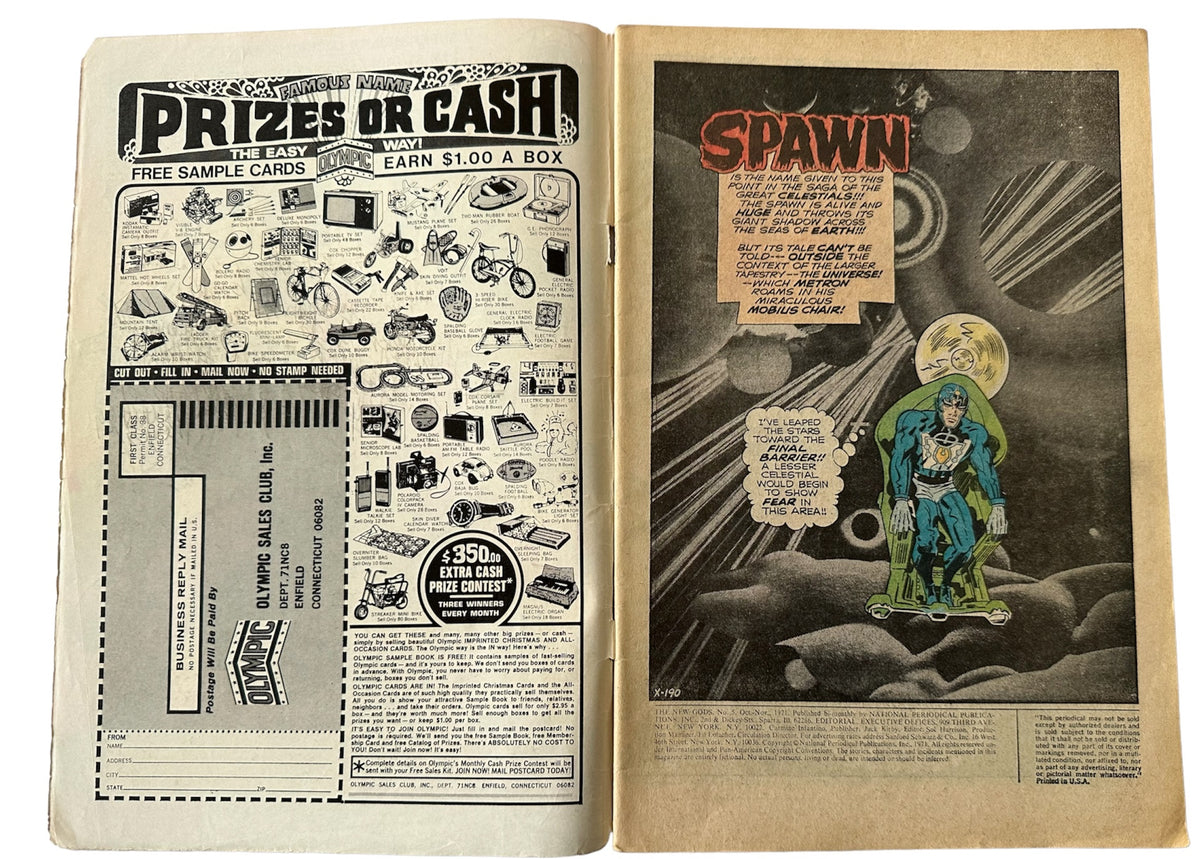 Vintage 1971 DC - Jack Kirbys Fourth World Of The New Gods Comic Issue ...