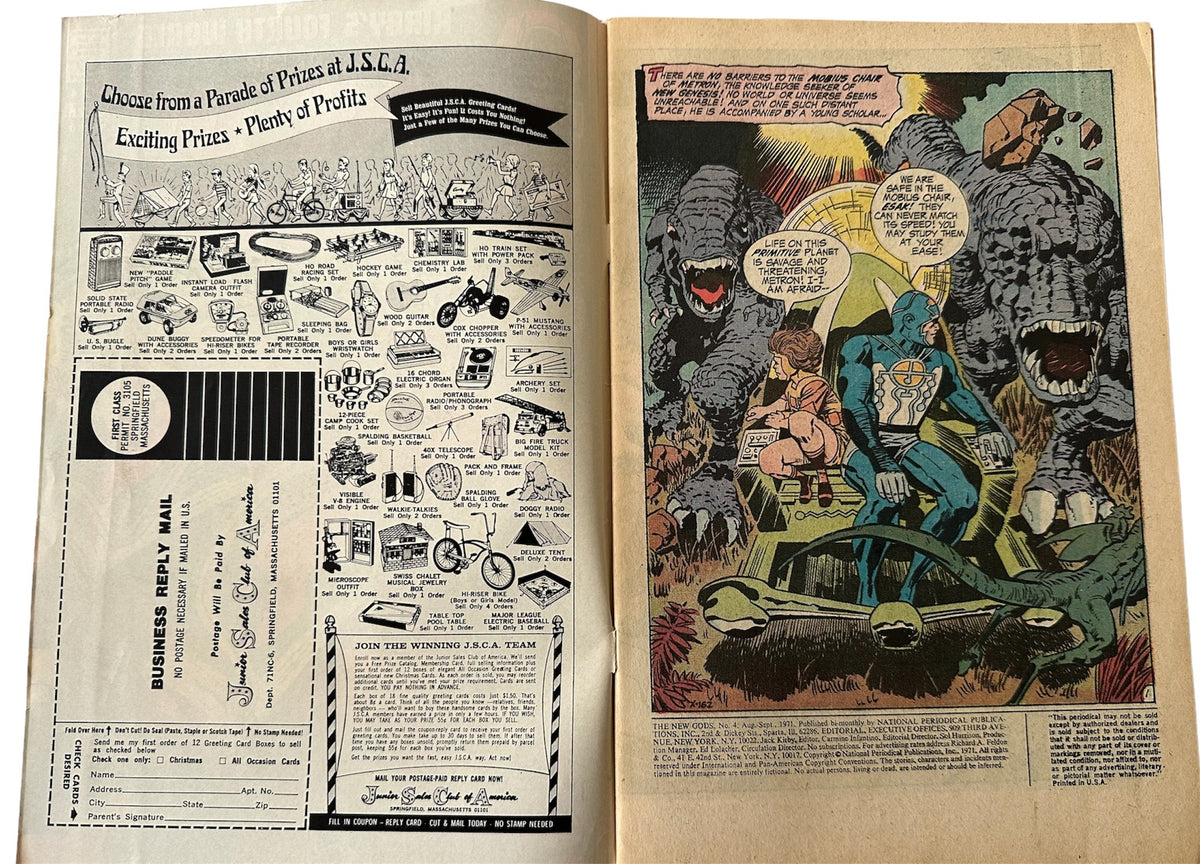 Vintage 1971 DC - Jack Kirbys Fourth World Of The New Gods Comic Issue ...