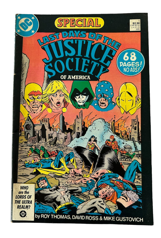 Vintage 1986 DC Special - Last Days Of The Justice Society Of America Comic Issue No. 1 - Former Shop Stock