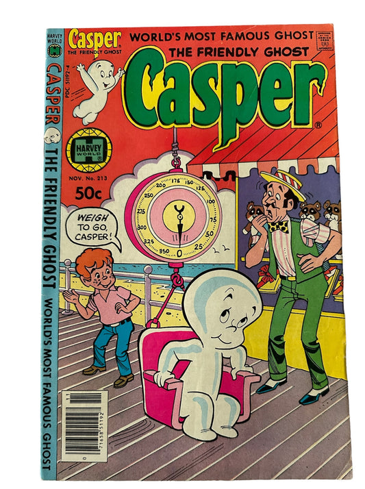 Vintage 1980 Harvey World - The Friendly Ghost Casper Comic Issue Number 1213 - Special Halloween Edition - Very Good Condition Vintage Comic