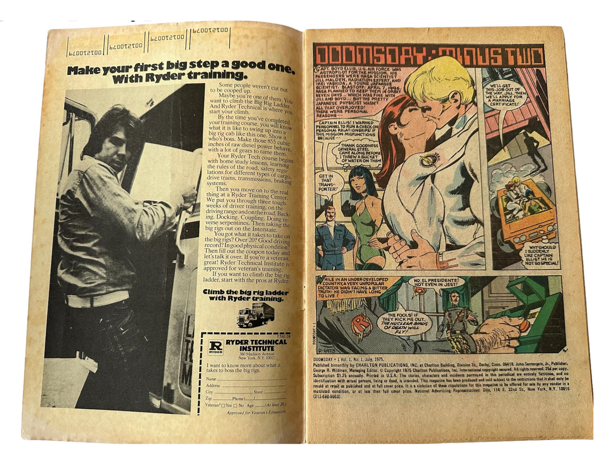 Vintage 1975 Charlton Comics - All New Doomsday + 1 Comic Issue Number ...