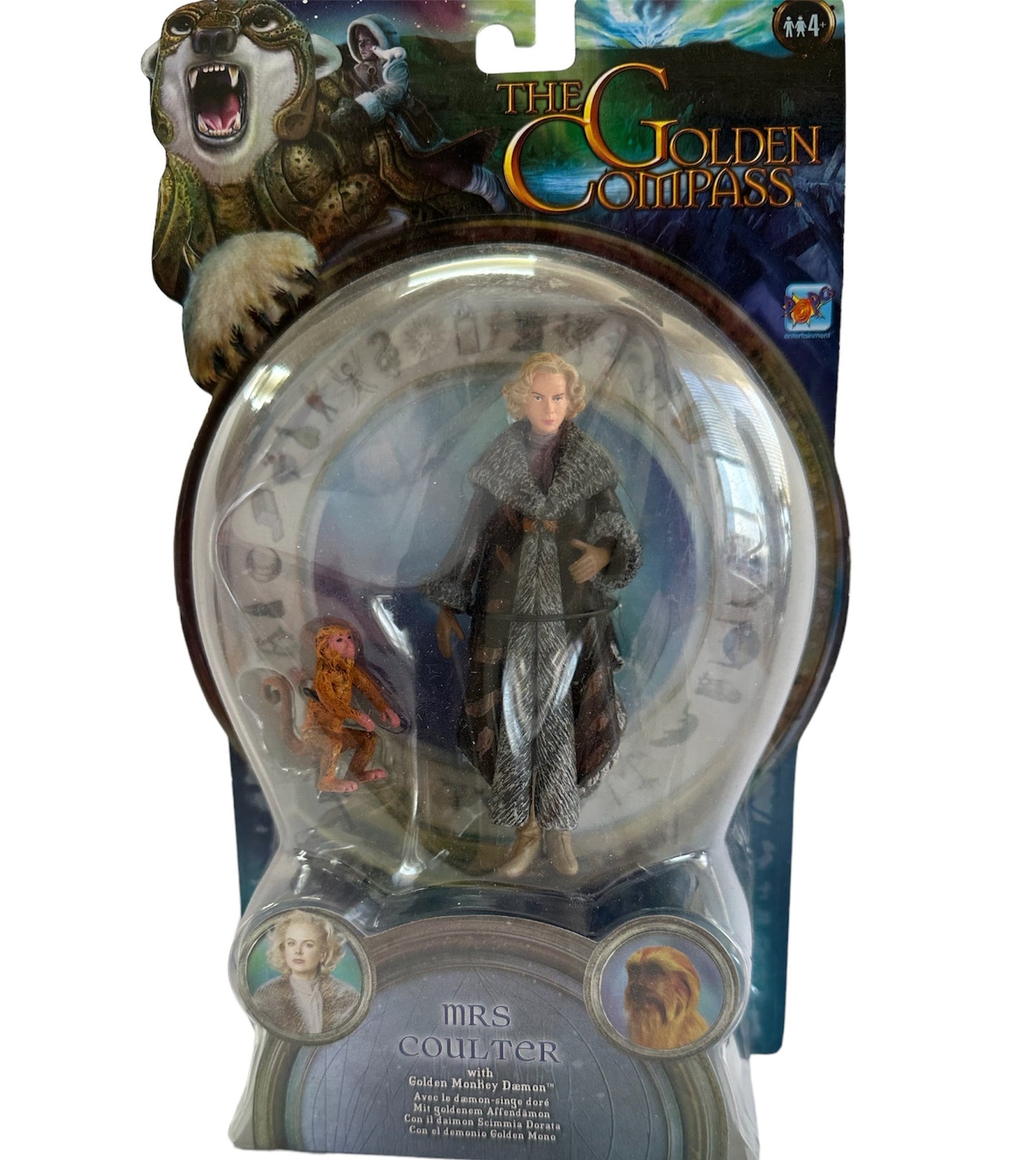 Vintage 2007 The Golden Compass - Mrs Coulter With Golden Monkey Demon Action Figure Set - Brand New Factory Sealed Shop Stock Room Find