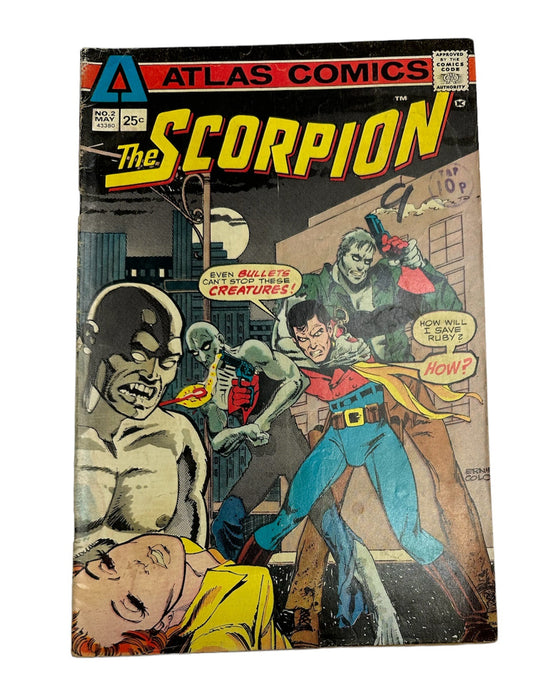 Vintage 1975 Atlas Comics The Scorpian Comic Issue Number 2 - In The Devil Doll Commission - Very Good Condition Vintage Comic