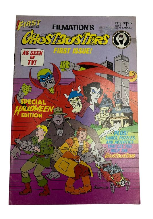 Vintage 1986 First Comics - Filmnations Ghostbusters Comic Issue Number 1 First Issue - Special Halloween Edition - Former Shop Stock