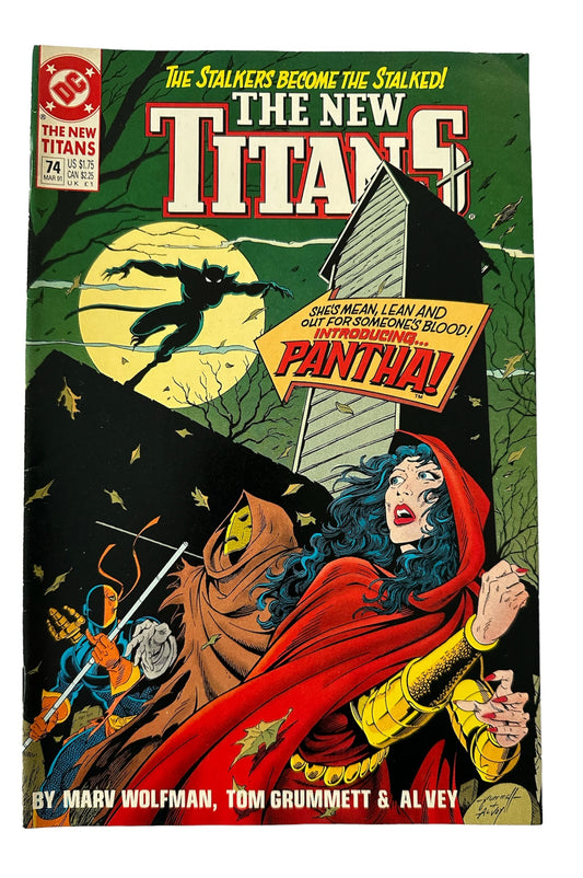 Vintage Mar 1991 DC - The New Titans Comic Issue Number 74 - When Pantha Strikes - Shop Stock Room Find (8.5 Grade)