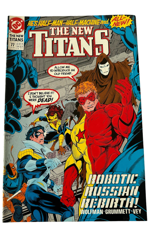 Vintage July 1991 DC - The New Titans Comic Issue Number 77 - Red Star Rising - Shop Stock Room Find